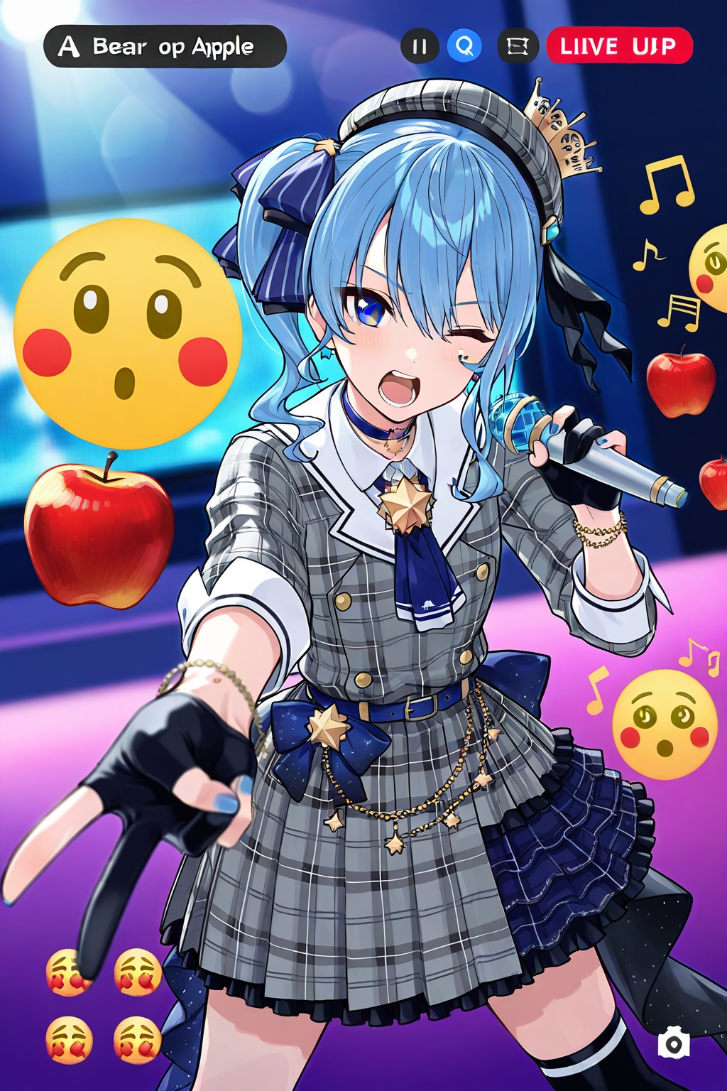 Apple Emoji ((Beamed Pair Of Quarter Note,  Beamed Pair Of Eighth Notes,  Beamed Pair Of Sixteenth Note):1.4) on Tensor.Art