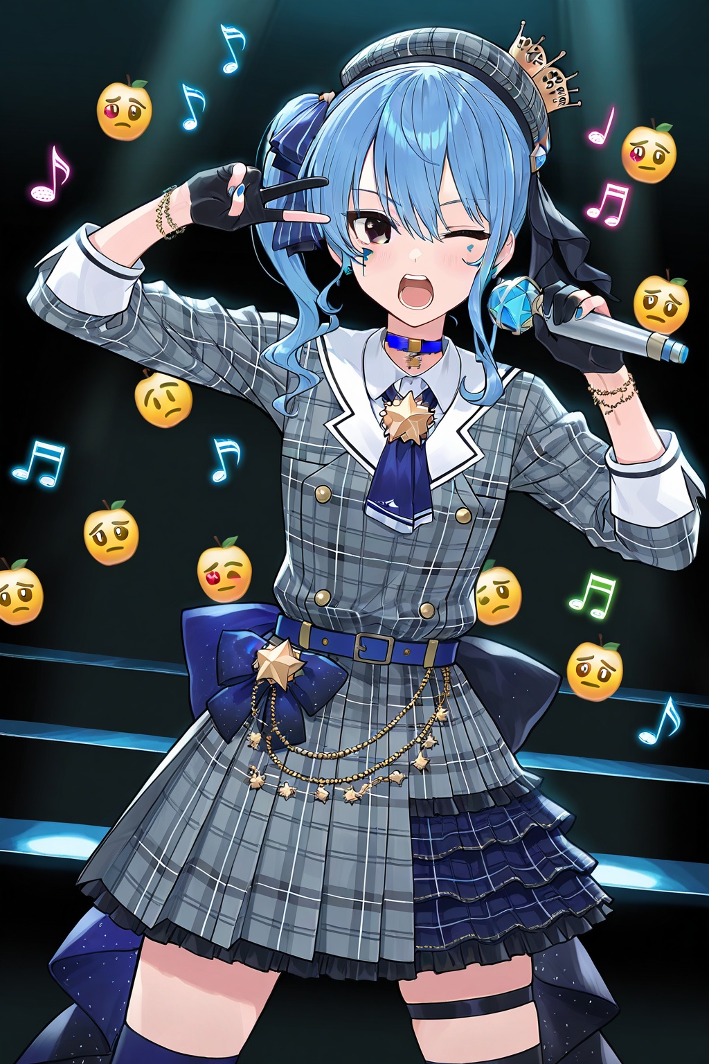 Apple Emoji ((Quarter note,  eighth note,  sixteenth note):1.4) on Tensor.Art