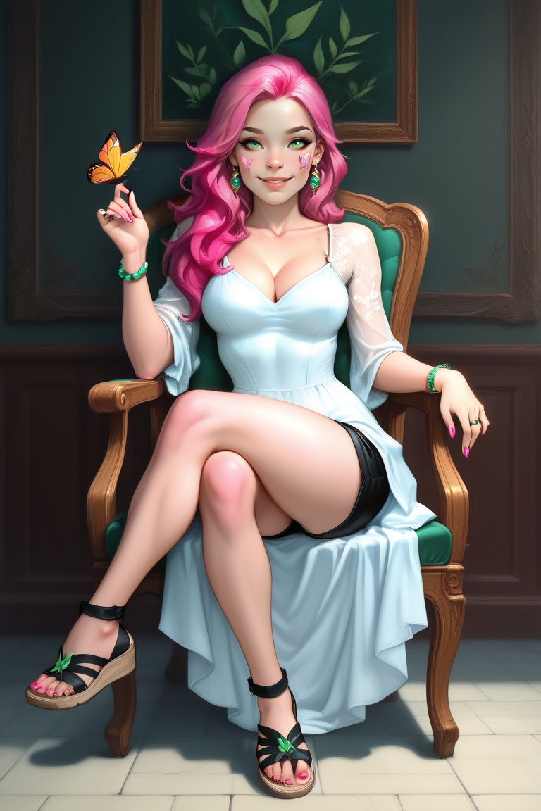 1girl,  breasts,  pink hair on Tensor.Art