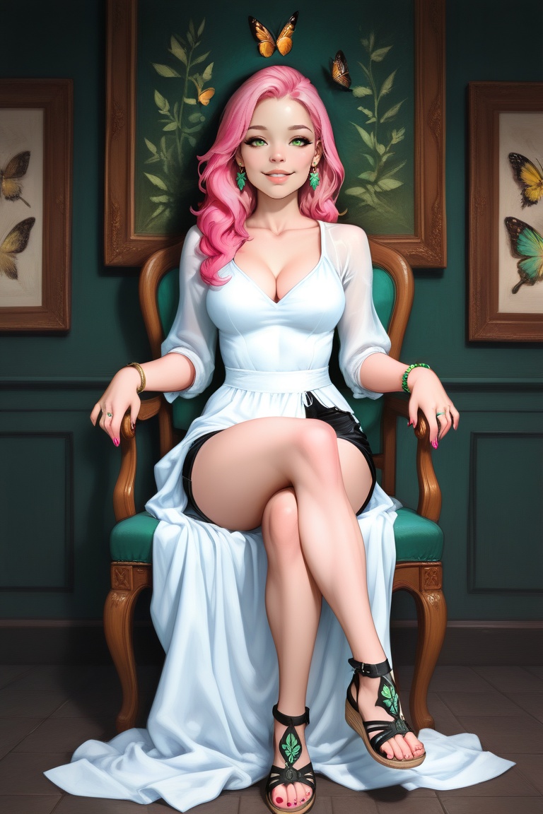 1girl,  breasts,  pink hair on Tensor.Art