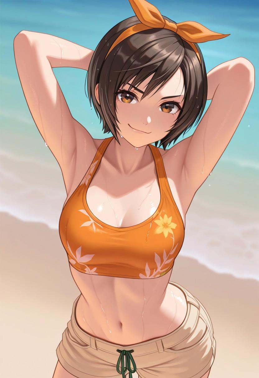 masterpiece,  best quality,  Yuffie_FF7 on Tensor.Art