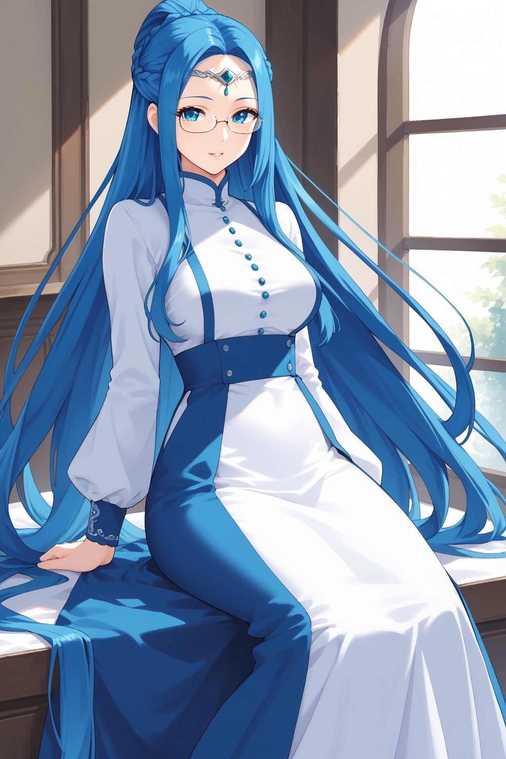 1 girl,  solo,  blue eyes on Tensor.Art