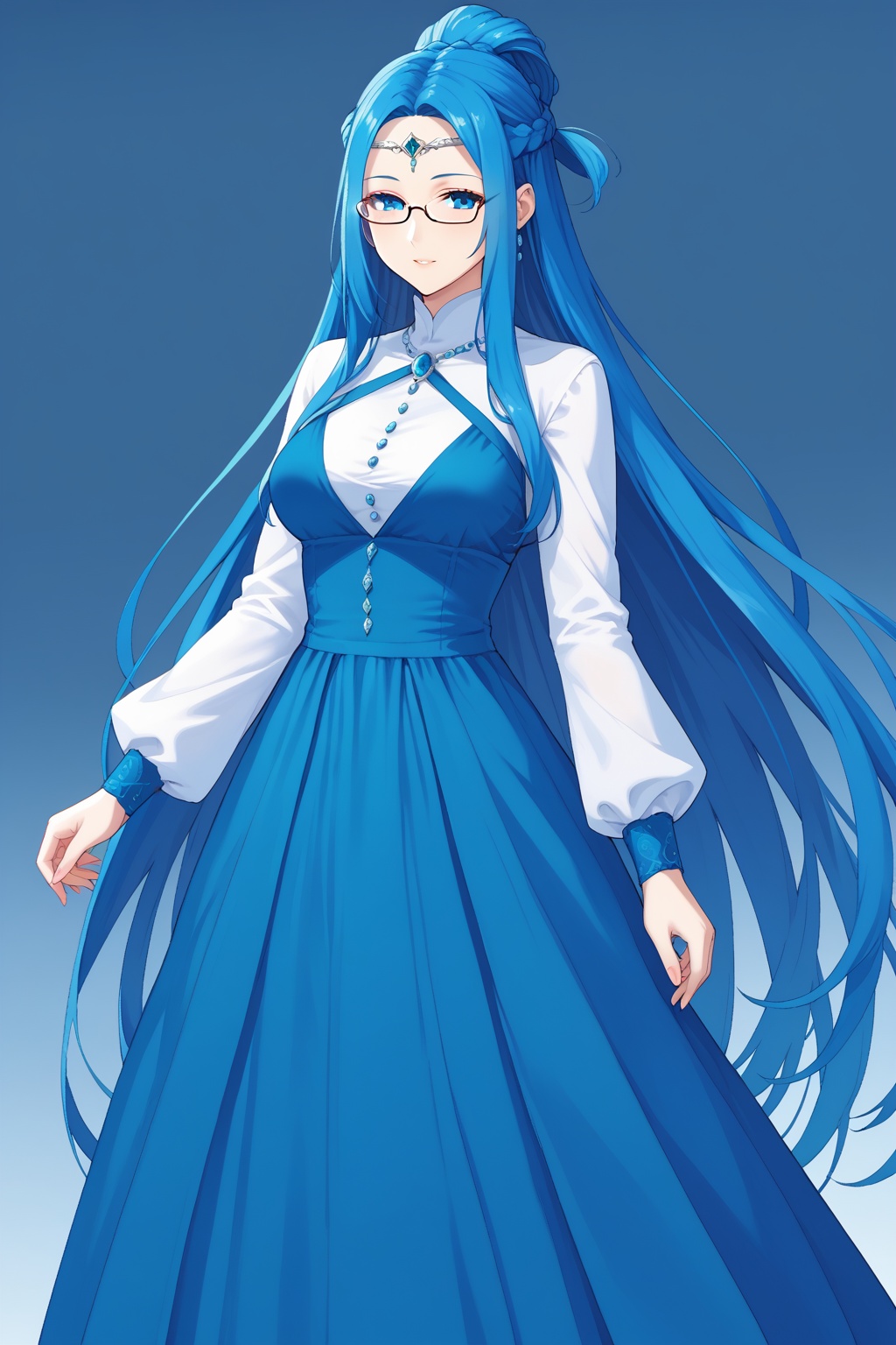 1 girl,  solo,  blue eyes on Tensor.Art