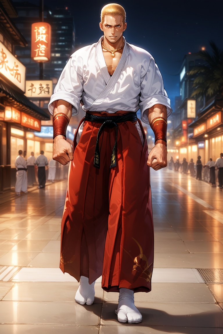 Geese_Howard,  1boy,  hakama on Tensor.Art