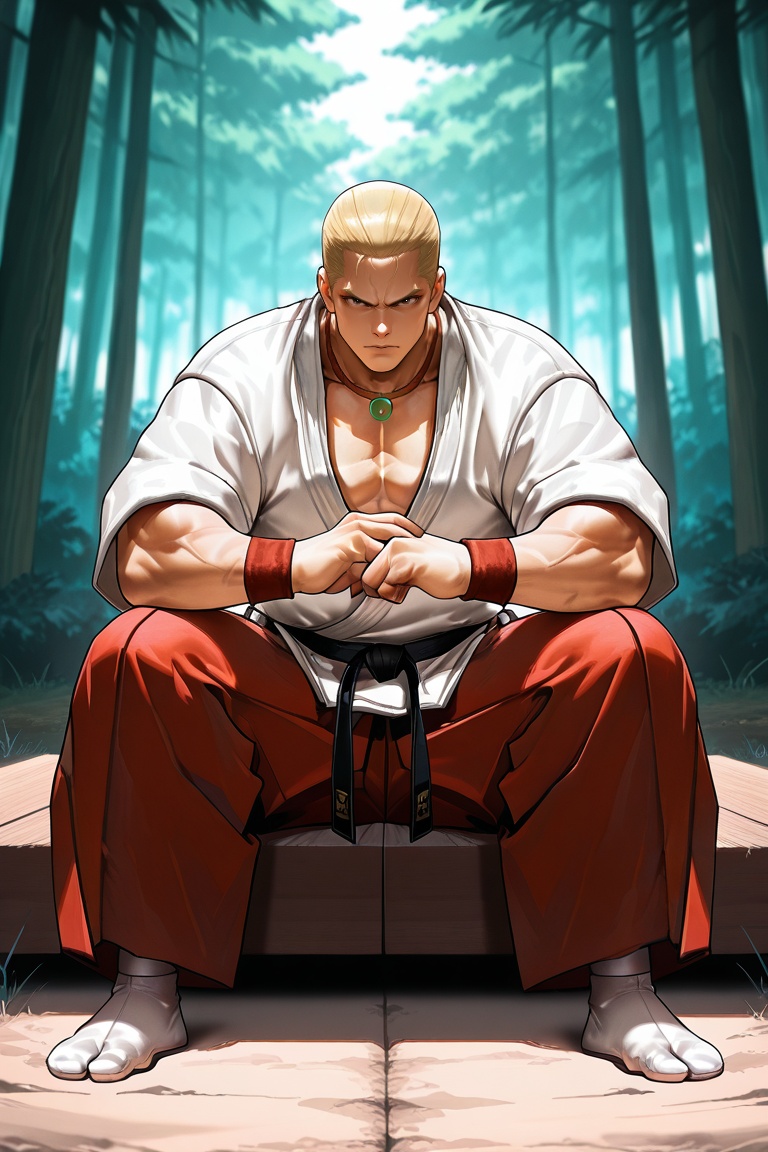 Geese_Howard,  1boy,  hakama on Tensor.Art