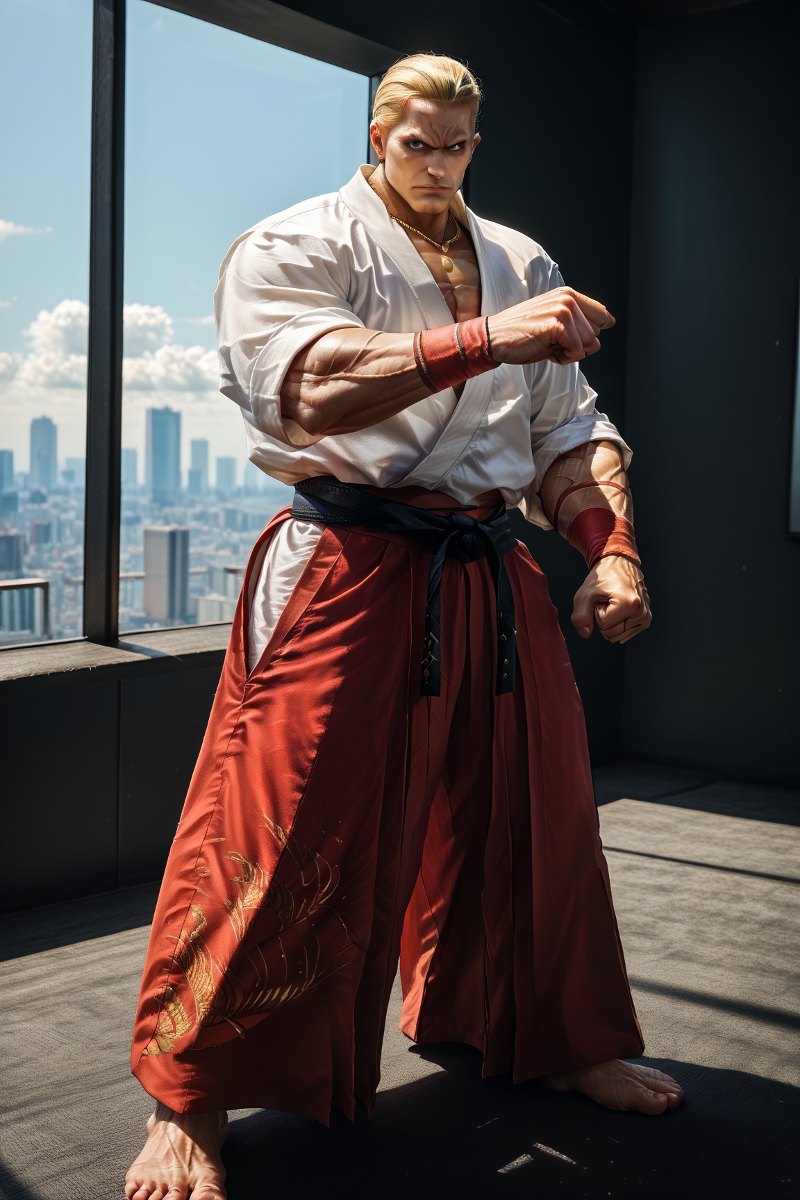 ((muscular male)),  solo,  Geese_Howard on Tensor.Art