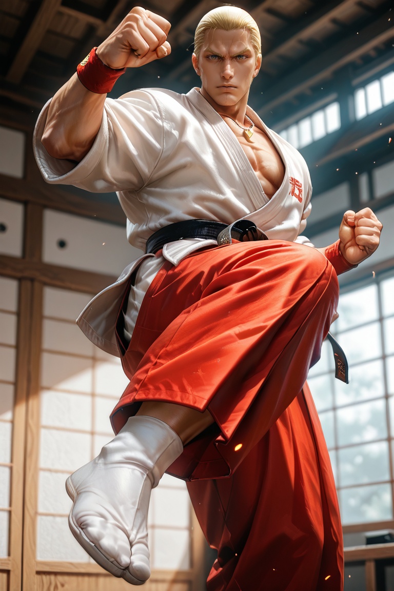 Geese_Howard,  1boy,  hakama on Tensor.Art