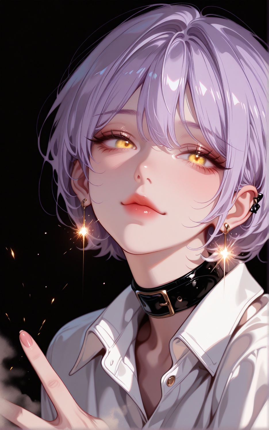solo,  looking at viewer,  short hair on Tensor.Art