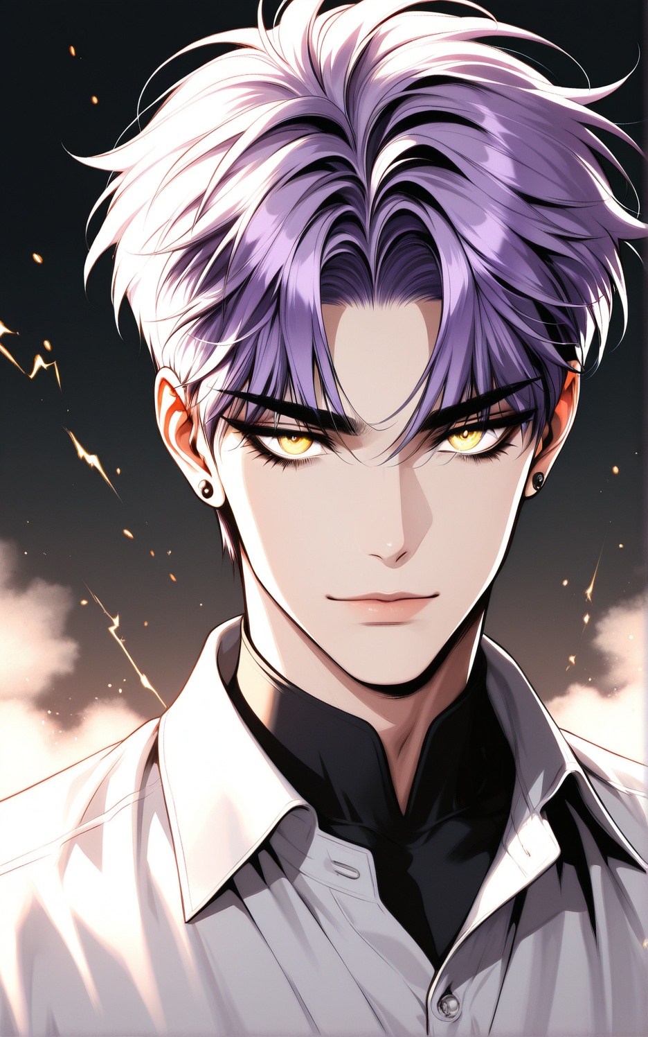 solo,  looking at viewer,  short hair on Tensor.Art