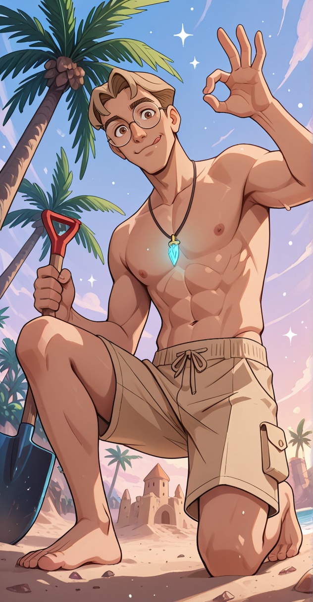 dynamic pose,  manly,  toned male on Tensor.Art