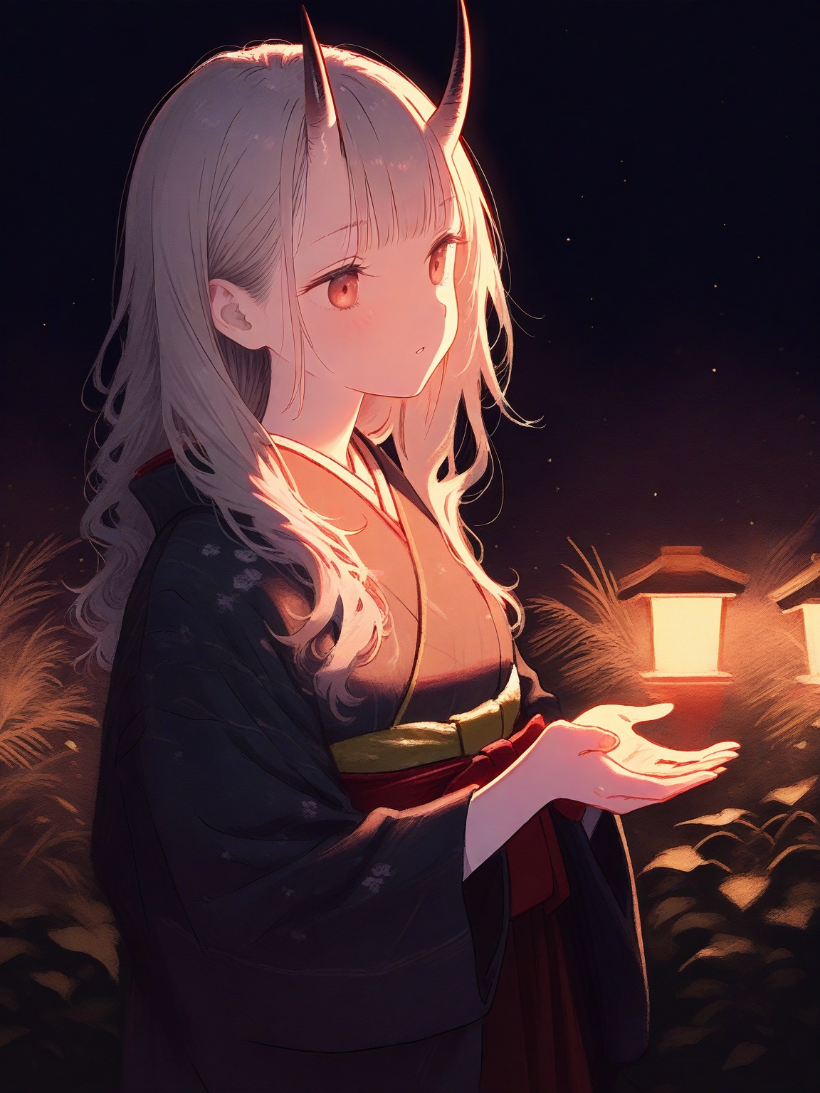 1girl,  oni,  pale skin on Tensor.Art