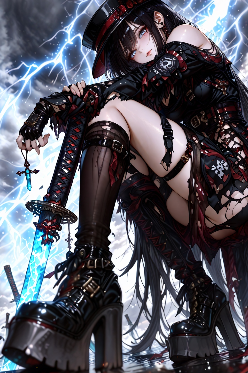 1 girl,  solo,  long hair on Tensor.Art