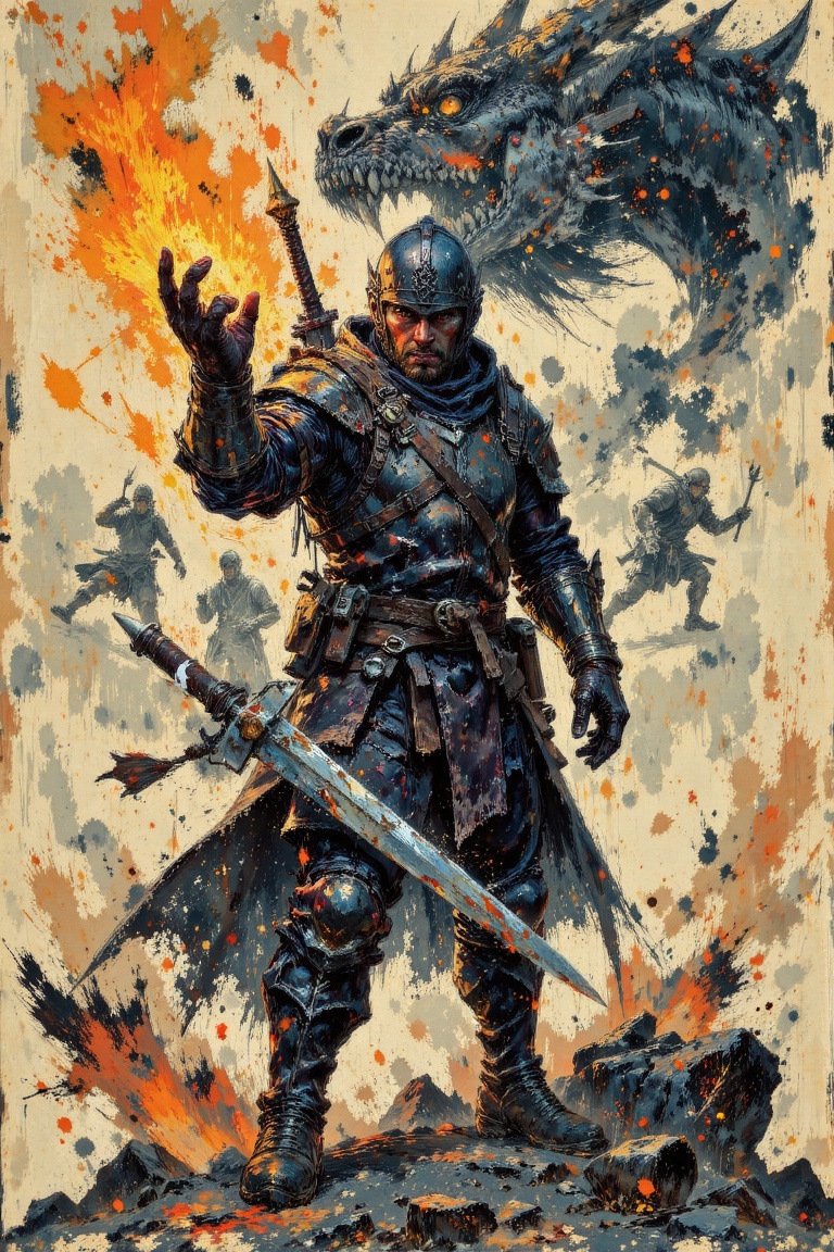 Man,  warrior,  medieval armor on Tensor.Art