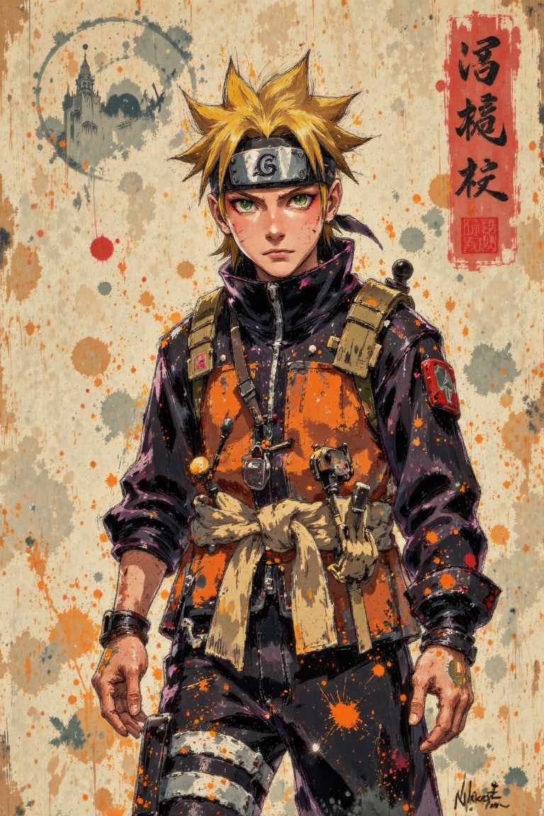 Naruto,  Paintings,  Vintage on Tensor.Art