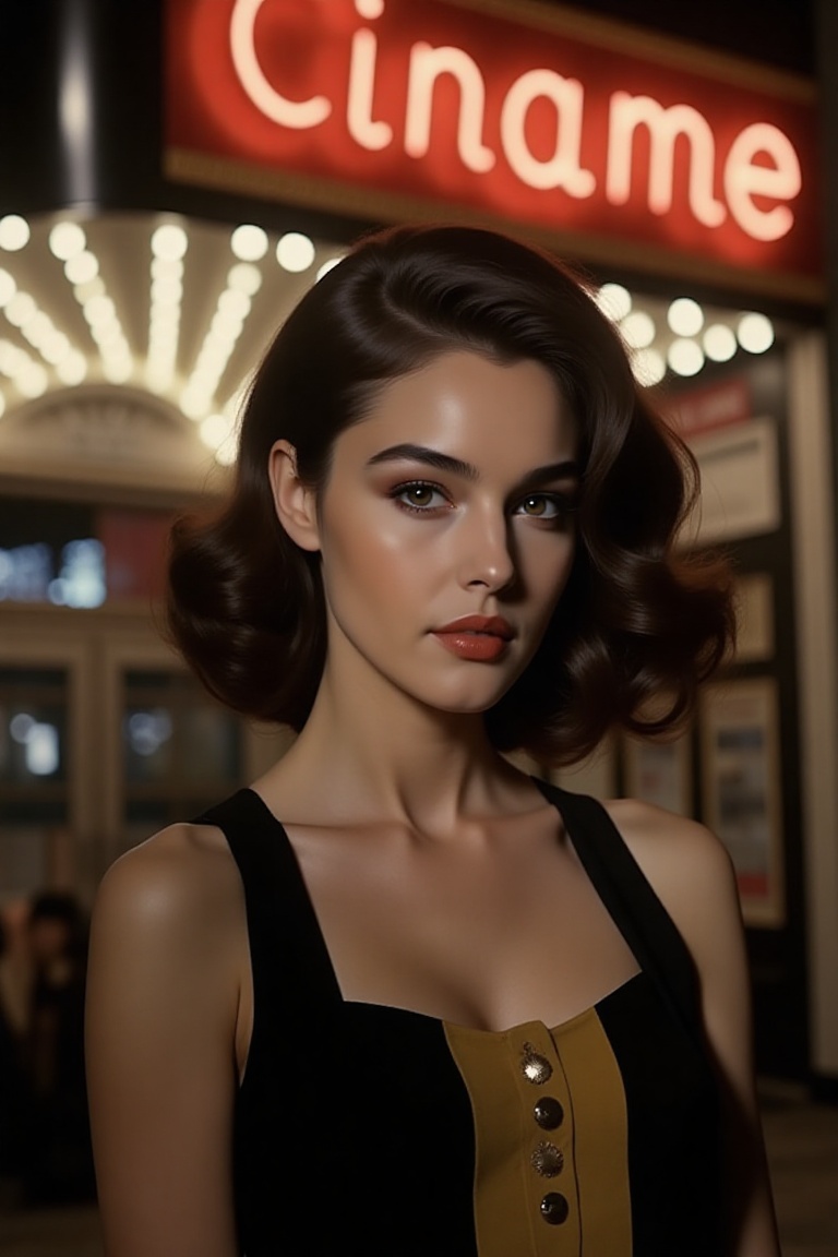 a stunning woman,  20yo,  dressed like a 50s starlet on Tensor.Art