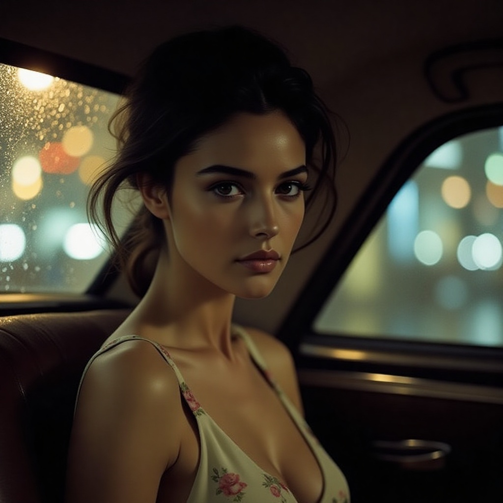 20-year-old woman,  femme fatale,  black hair on Tensor.Art