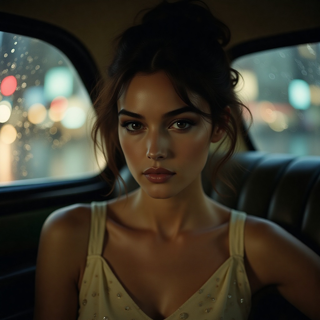 20-year-old woman,  femme fatale,  black hair on Tensor.Art