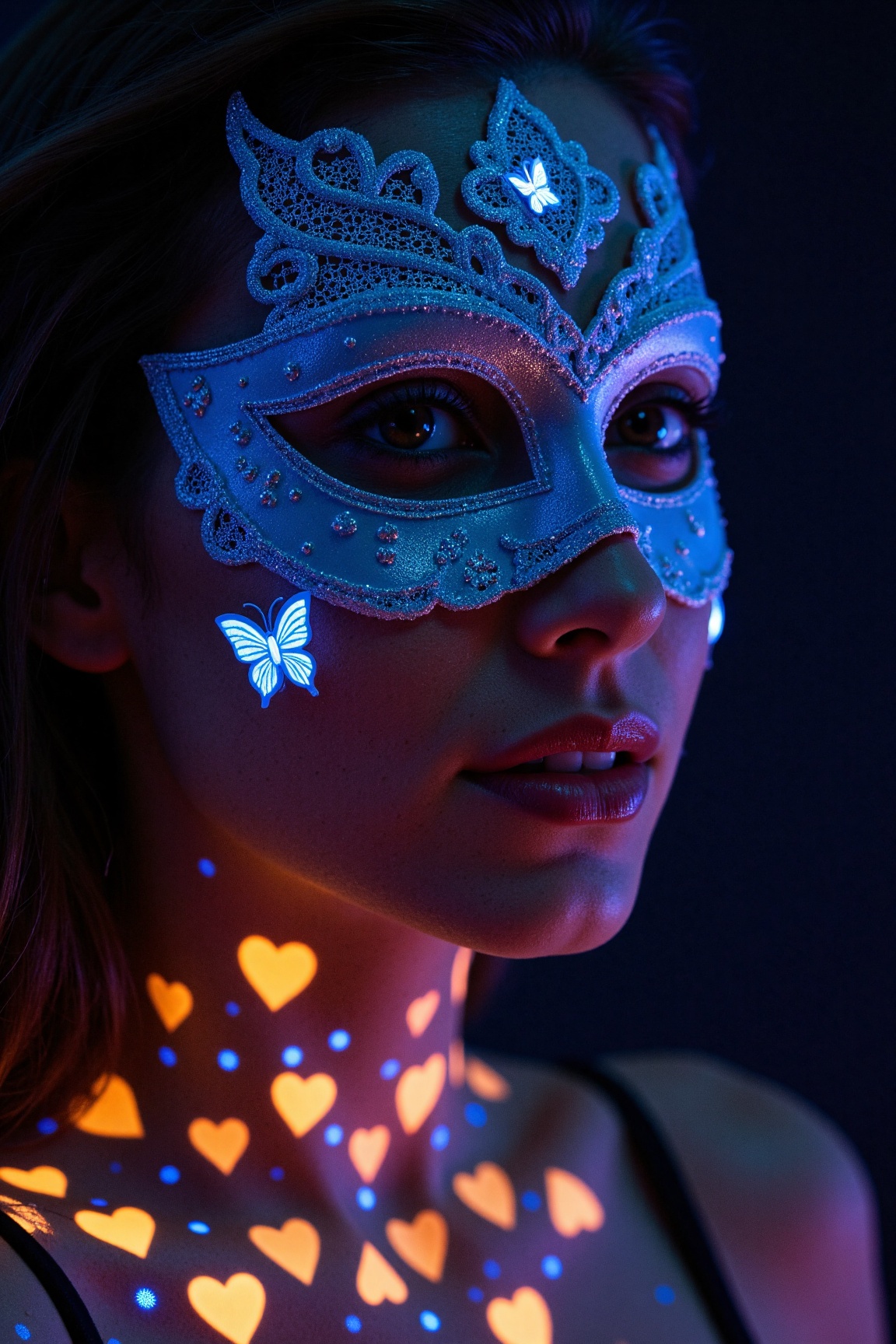 pinkfantasybabes,  Close-up of a woman's face,  focusing on her right side on Tensor.Art