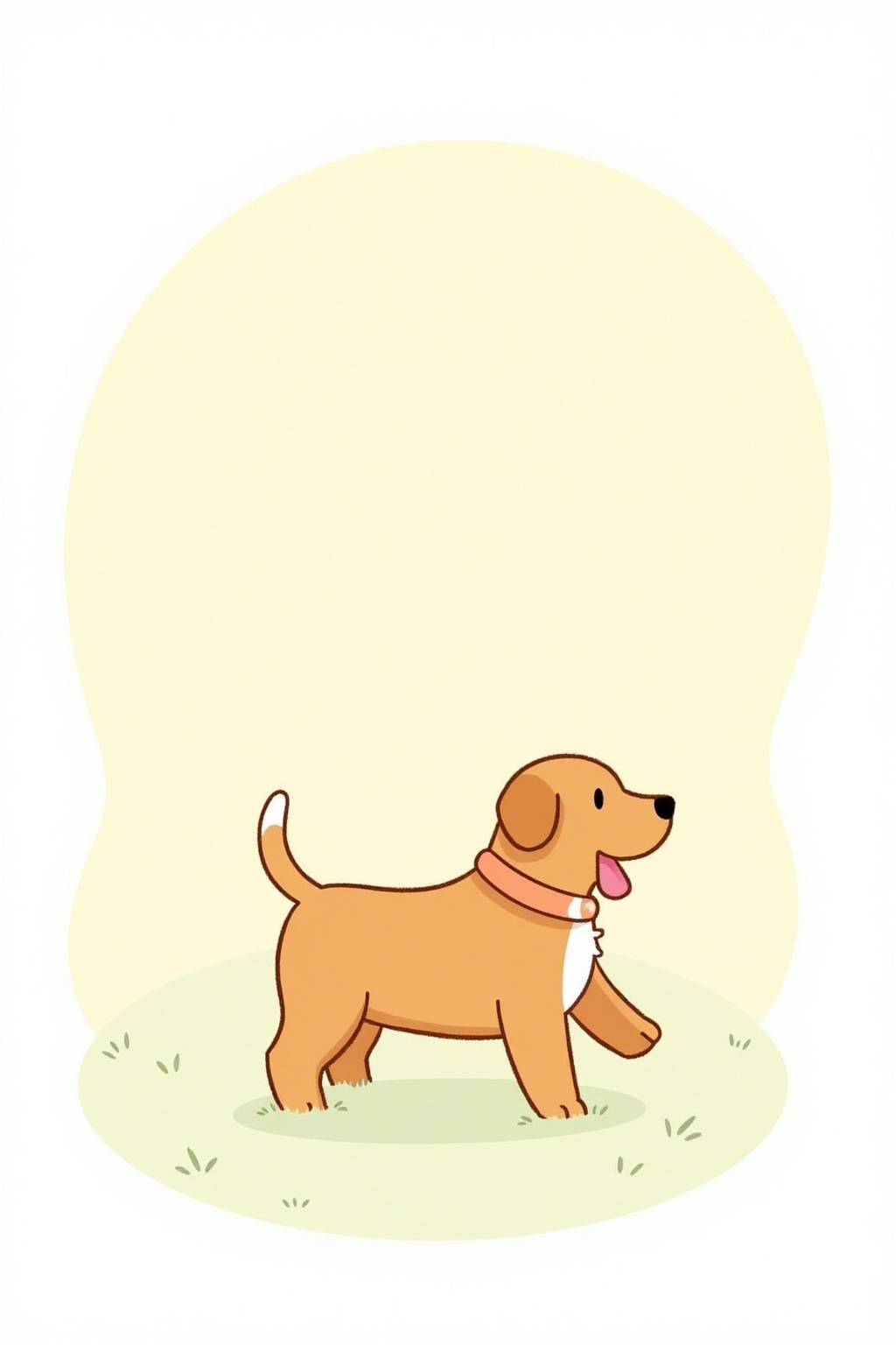 Flat Illustration Easy Tone,  1dog on Tensor.Art