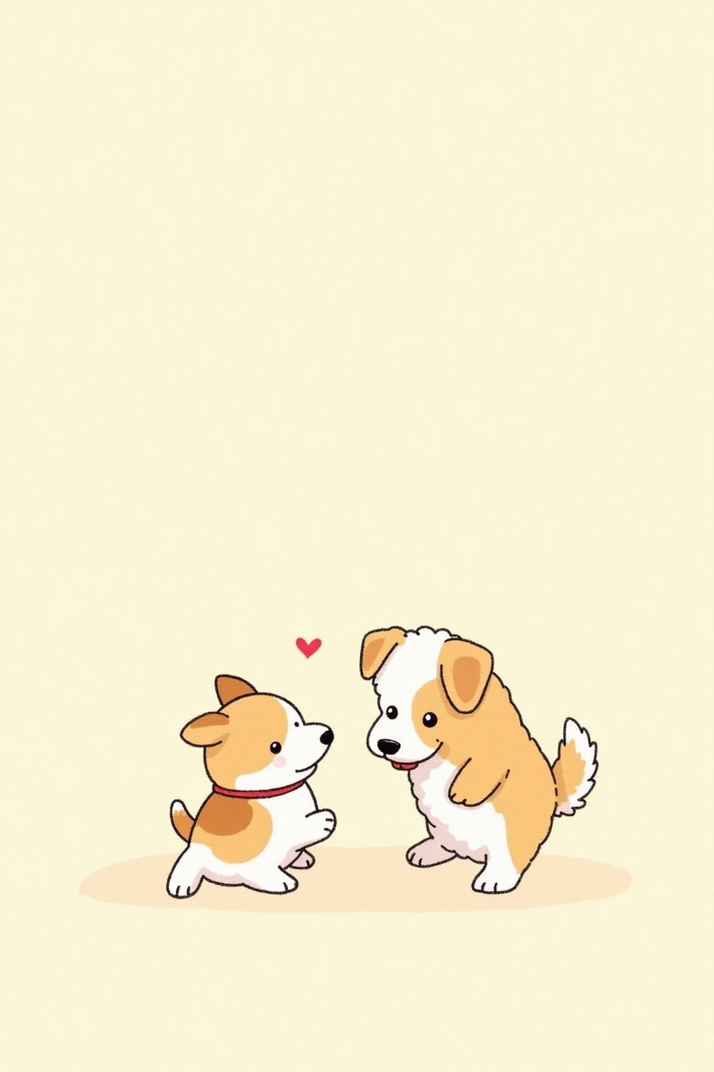 Flat Illustration Easy Tone,  1dog on Tensor.Art