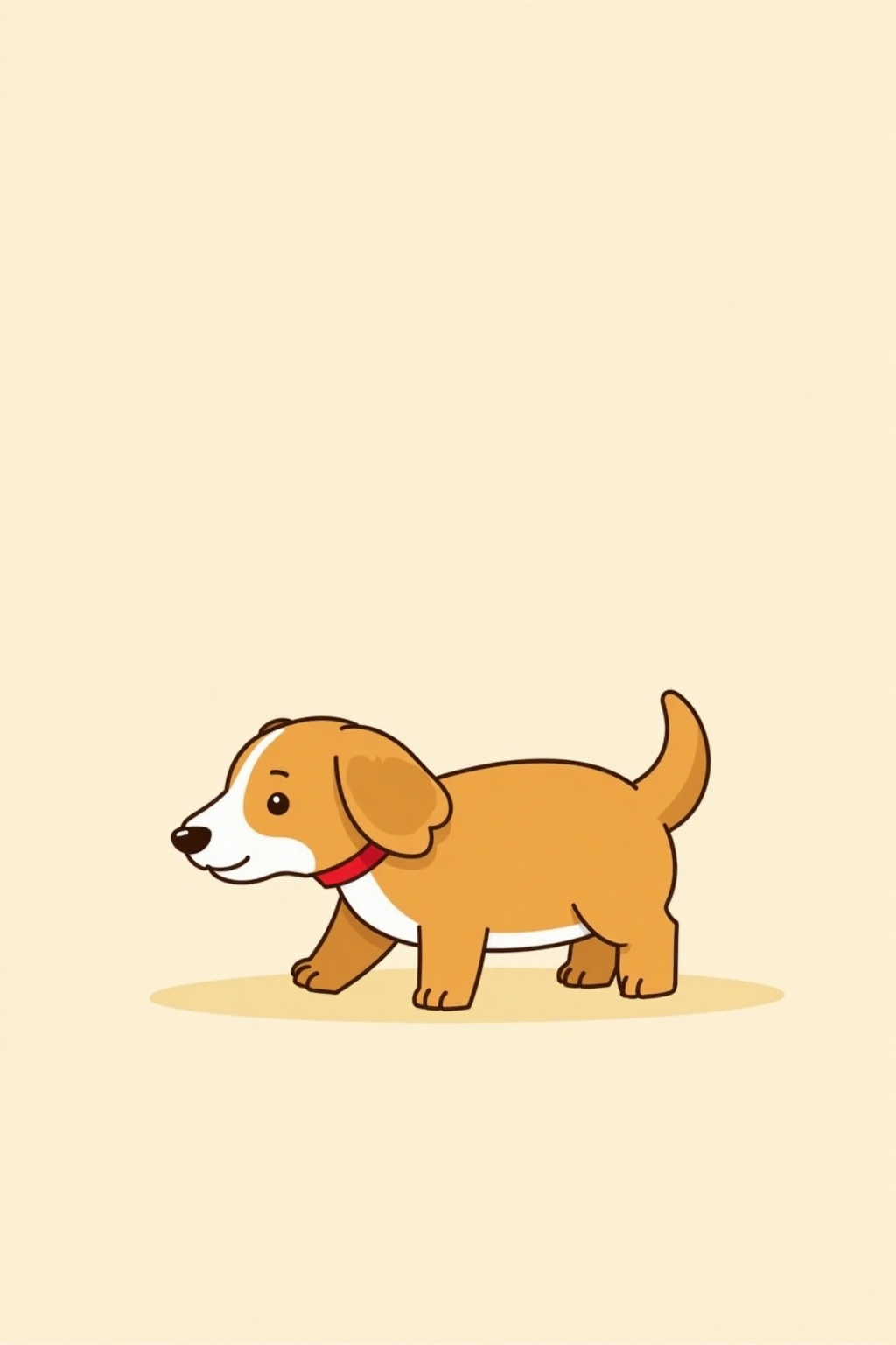 Flat Illustration Easy Tone,  1dog on Tensor.Art