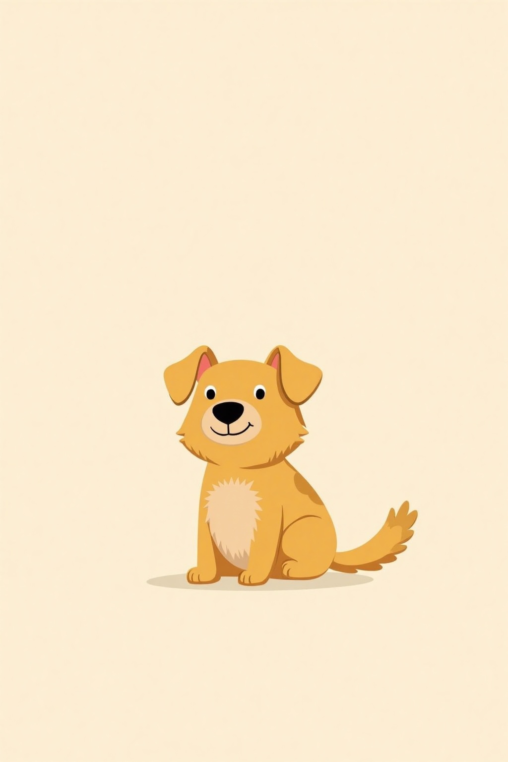 Flat Illustration Easy Tone,  1dog on Tensor.Art
