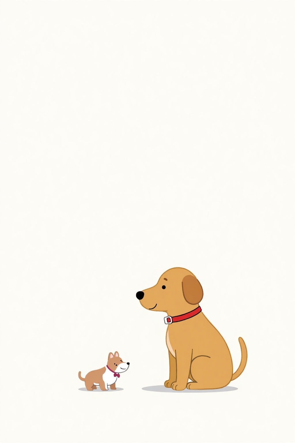 Flat Illustration Easy Tone,  1dog on Tensor.Art