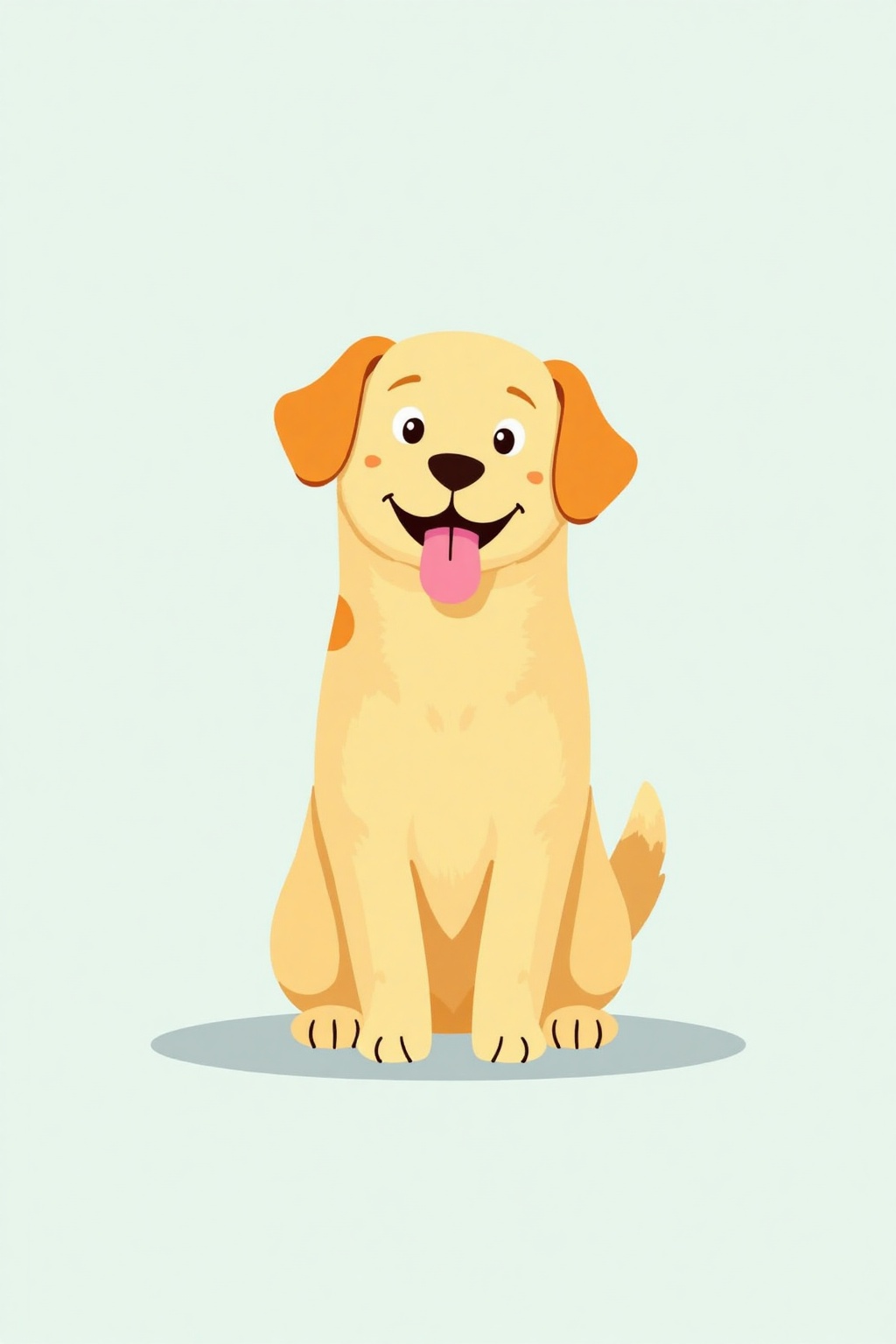 Flat Illustration Easy Tone,  1dog on Tensor.Art