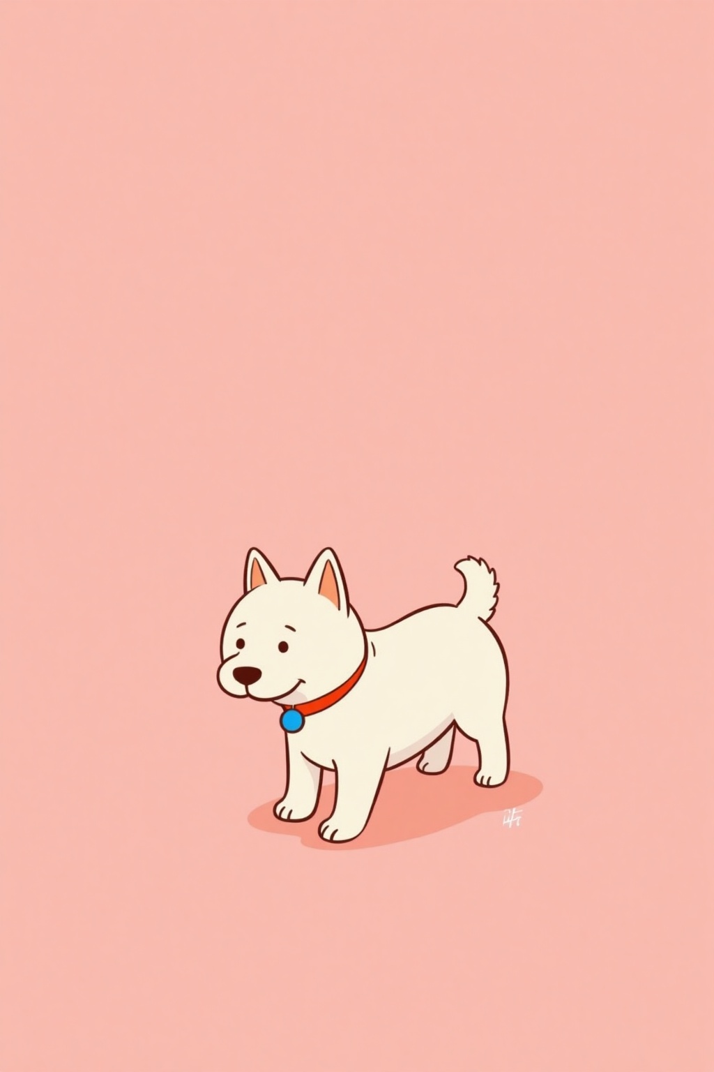 Flat Illustration Easy Tone,  1dog on Tensor.Art