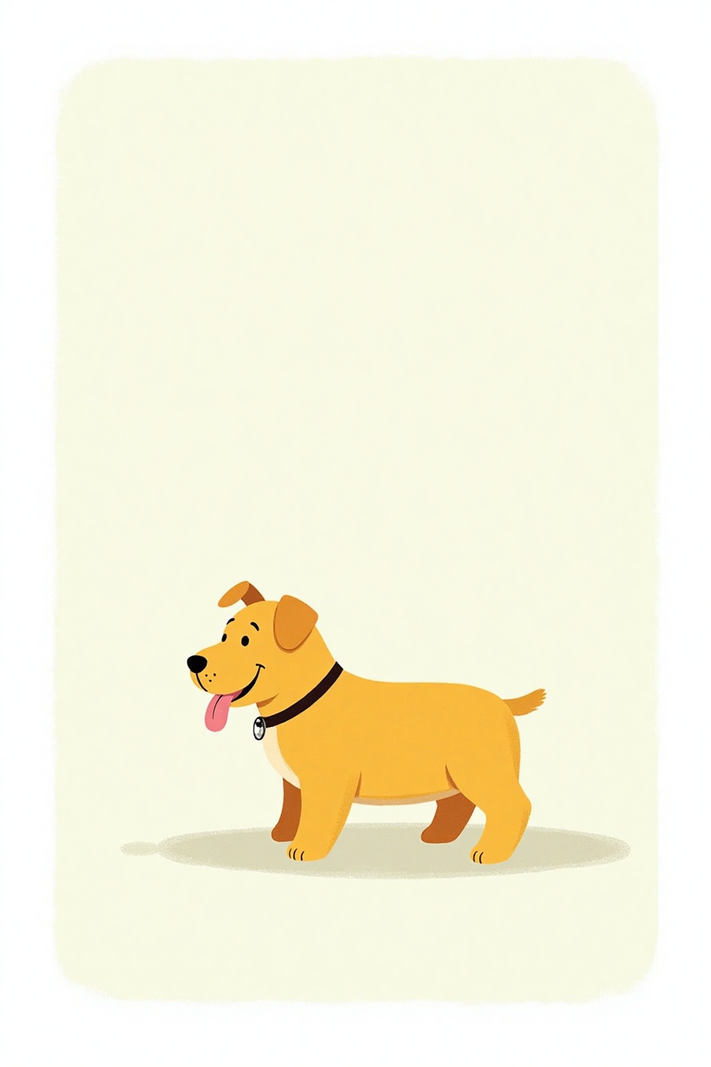 Flat Illustration Easy Tone,  1dog on Tensor.Art
