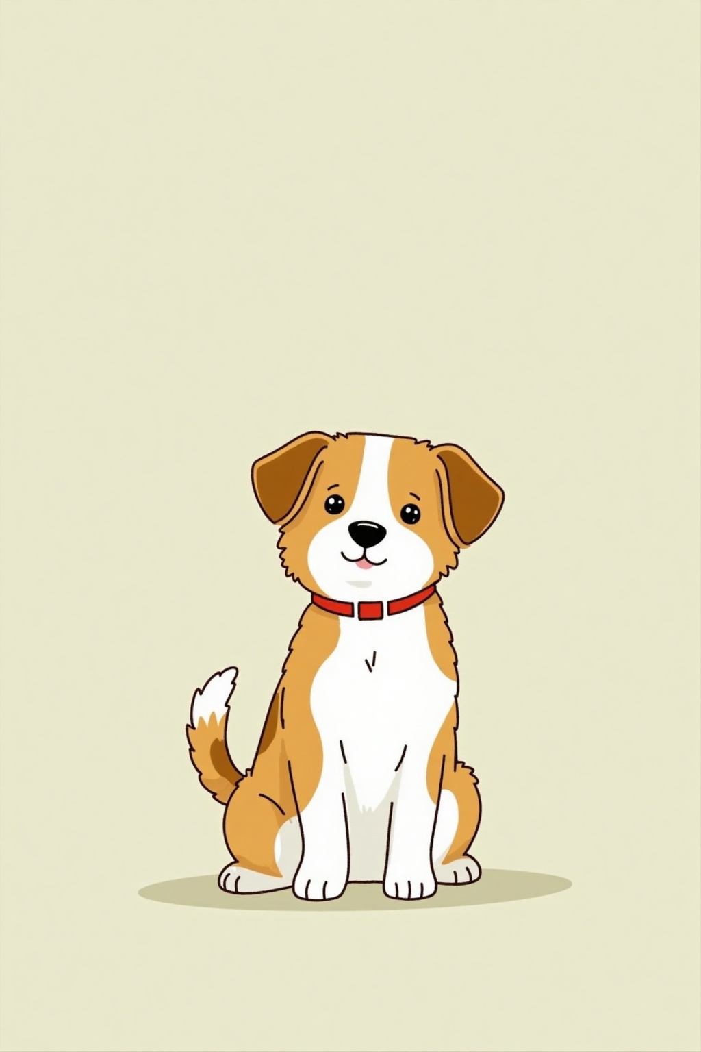 Flat Illustration Easy Tone,  1dog on Tensor.Art