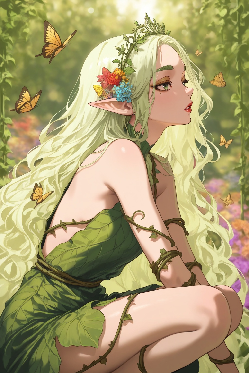 1girl,  solo,  elf on Tensor.Art