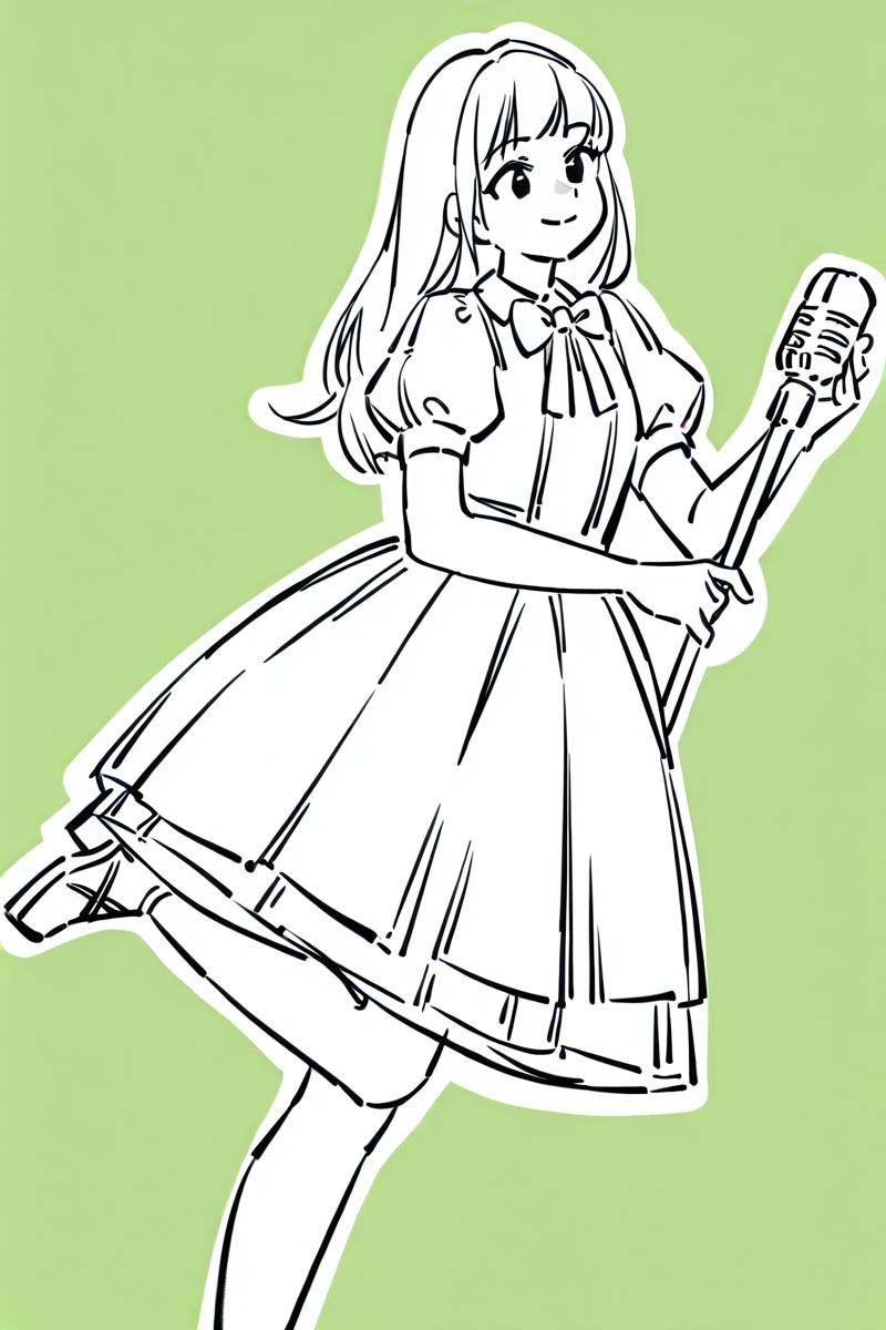 sktchst,  solo,  long hair on Tensor.Art