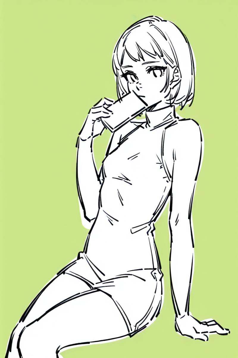 sktchst,  1girl,  solo on Tensor.Art