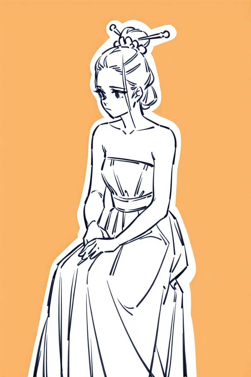 sktchst,  1girl,  solo on Tensor.Art