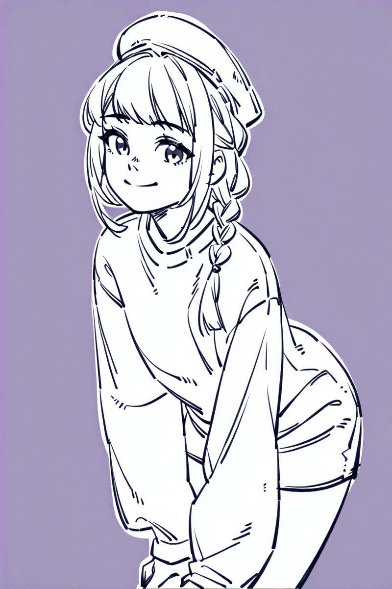 sktchst,  1girl,  solo on Tensor.Art
