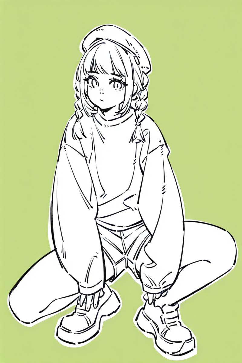 sktchst,  1girl,  solo on Tensor.Art