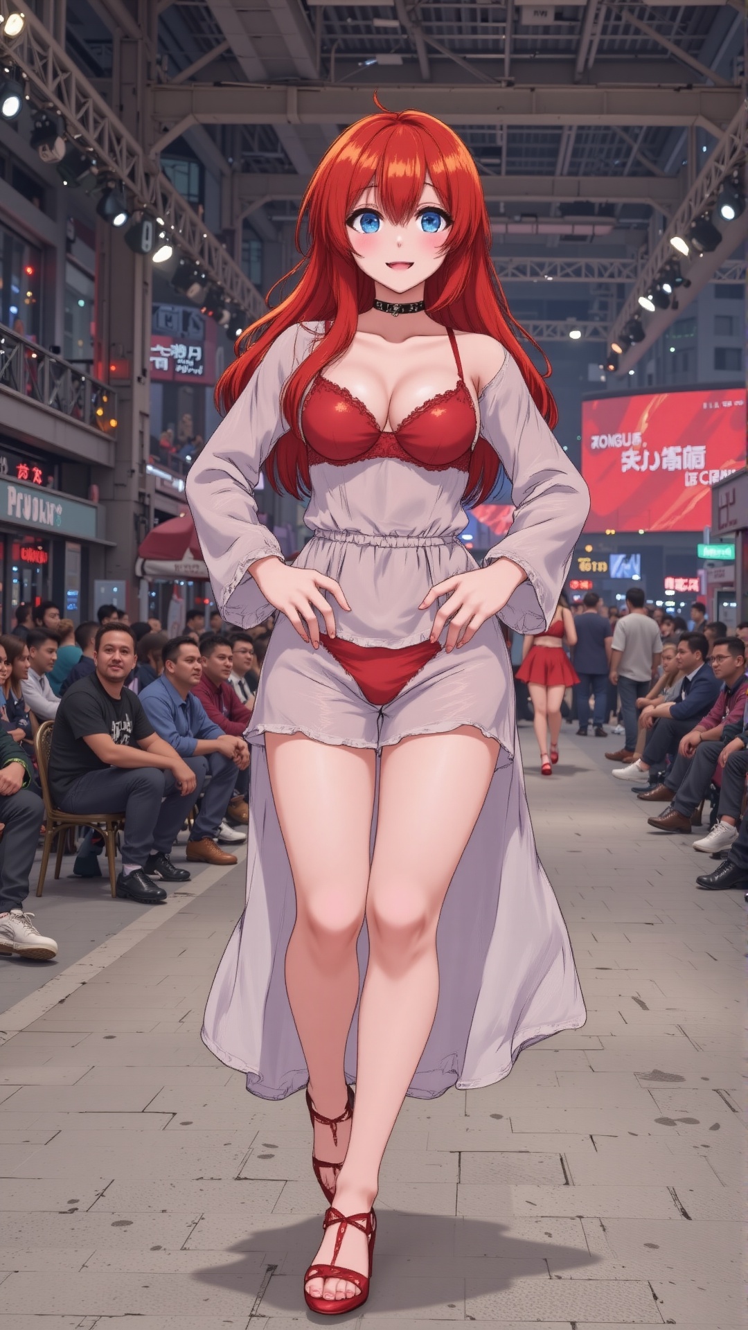 An anime girl,  She is a model,  tall on Tensor.Art