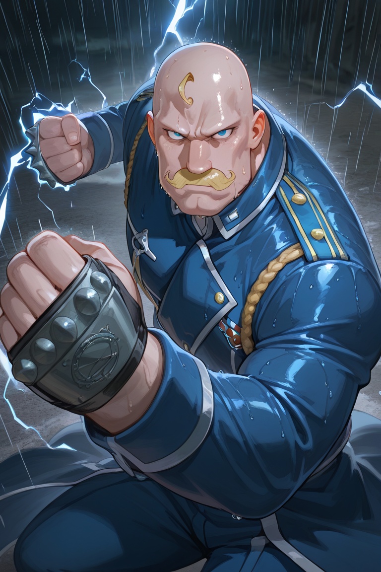 foreshortening,  expressive serious face,  solo on Tensor.Art