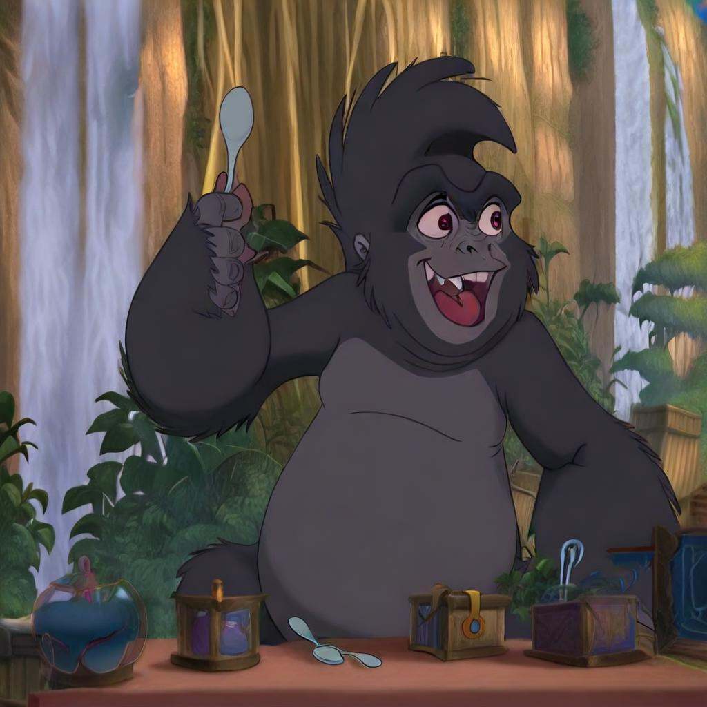 terk,  1girl,  gorilla on Tensor.Art