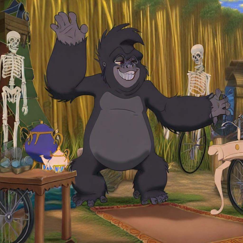 terk,  1girl,  gorilla on Tensor.Art