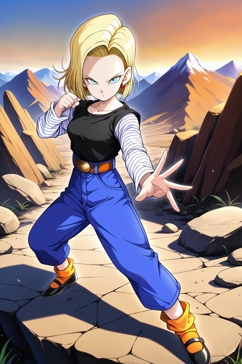 detailed face,  android 18,  buu_saga on Tensor.Art