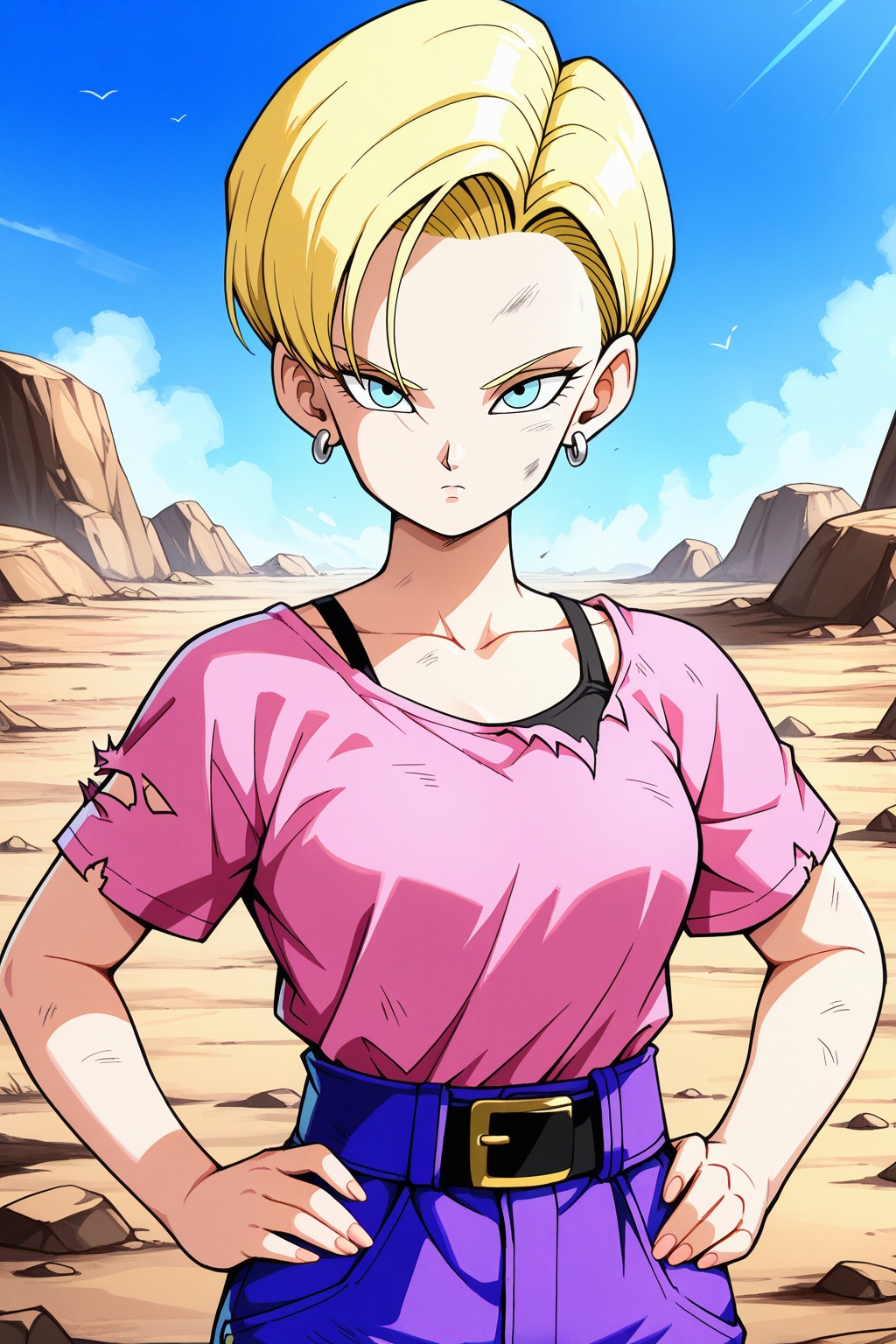 detailed face,  android 18,  gt_outfit on Tensor.Art