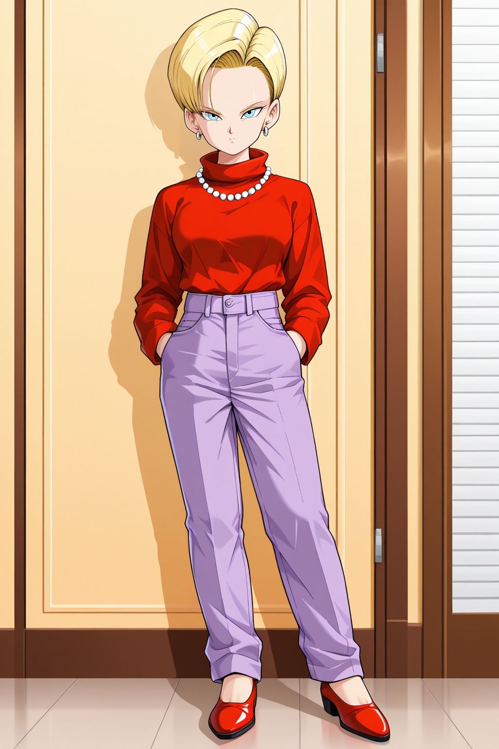 detailed face,  android 18,  gt_casual_outfit on Tensor.Art