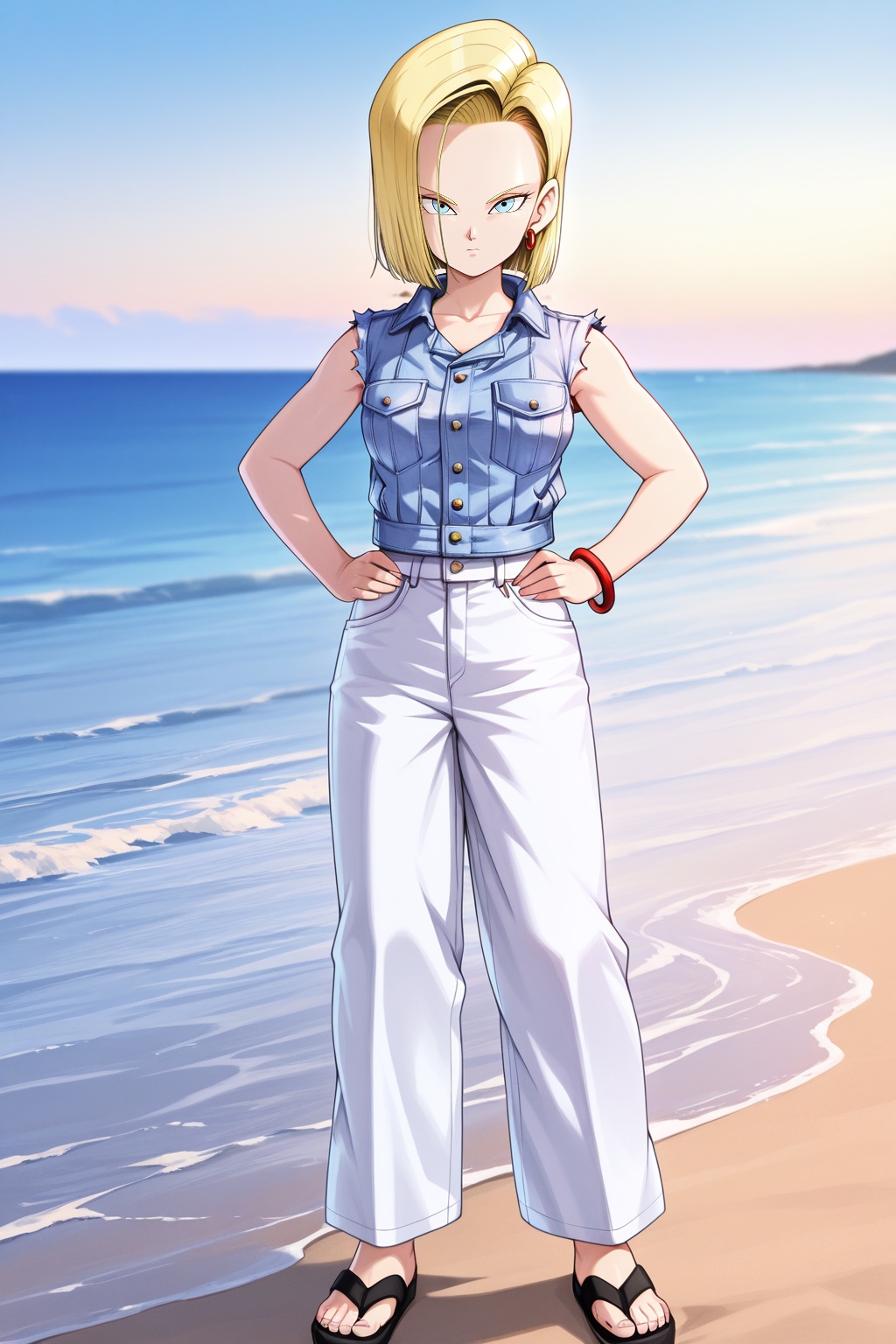 high quality,  detailed face,  android 18 on Tensor.Art