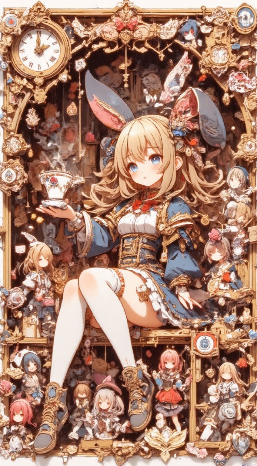 anime girl,  wonderland tea party,  cute and whimsical on Tensor.Art