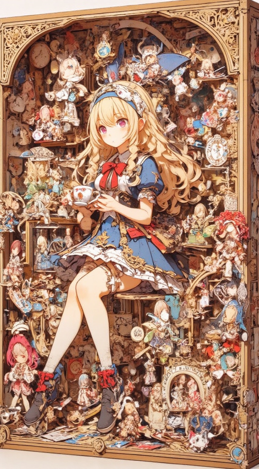 anime girl,  wonderland tea party,  cute and whimsical on Tensor.Art