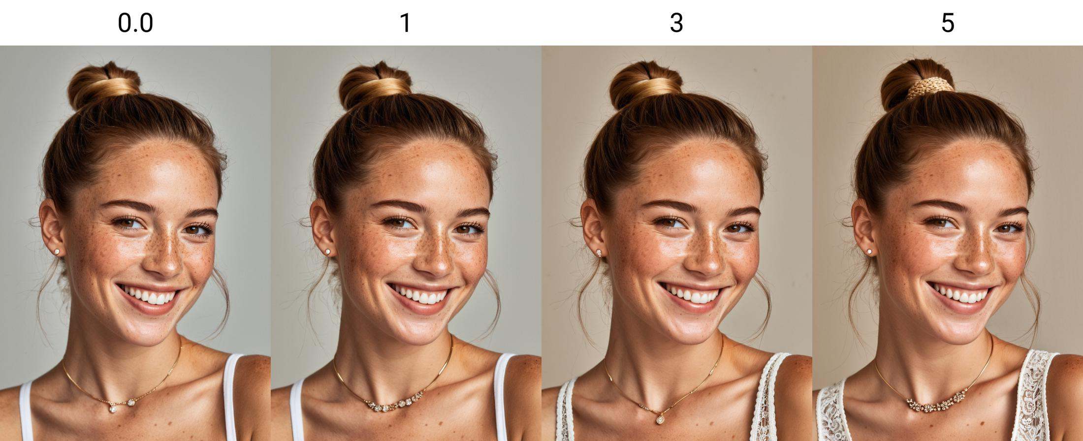 beautiful lady,  (freckles),  big smile on Tensor.Art