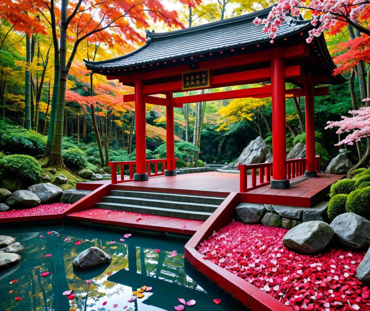 japanese architecture,  traditional temple,  shoji doors on Tensor.Art
