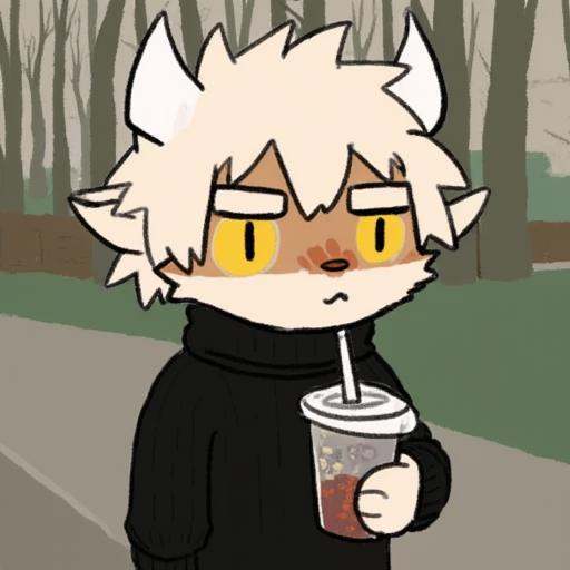 dragon_milky,  furry,  black sweater on Tensor.Art